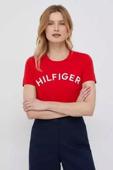 Хлопковая футболка Tommy Hilfiger, красный