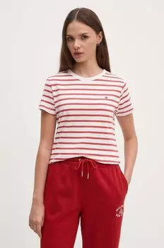 Хлопковая футболка Tommy Hilfiger, красный