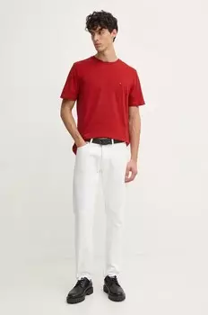 Хлопковая футболка Tommy Hilfiger, красный