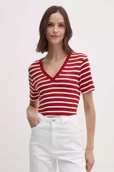 Хлопковая футболка Tommy Hilfiger, красный