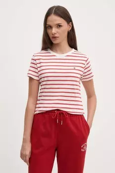 Хлопковая футболка Tommy Hilfiger, красный