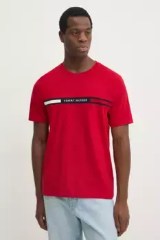 Хлопковая футболка Tommy Hilfiger, красный