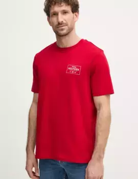 Хлопковая футболка Tommy Hilfiger, красный