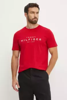 Хлопковая футболка Tommy Hilfiger, красный