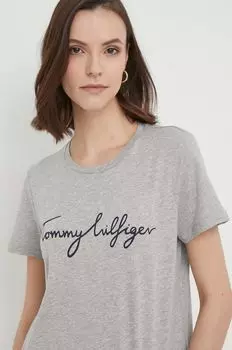Хлопковая футболка Tommy Hilfiger, серый