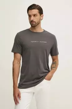 Хлопковая футболка Tommy Hilfiger, серый