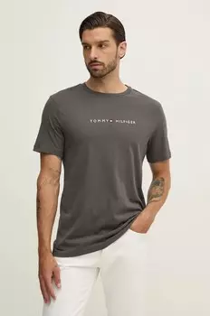 Хлопковая футболка Tommy Hilfiger, серый