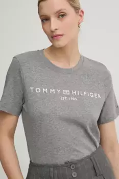 Хлопковая футболка Tommy Hilfiger, серый