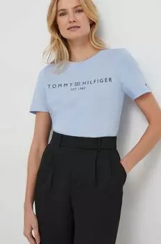 Хлопковая футболка Tommy Hilfiger, синий