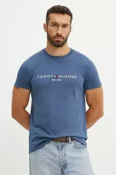 Хлопковая футболка Tommy Hilfiger, синий