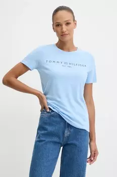 Хлопковая футболка Tommy Hilfiger, синий