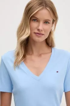 Хлопковая футболка Tommy Hilfiger, синий