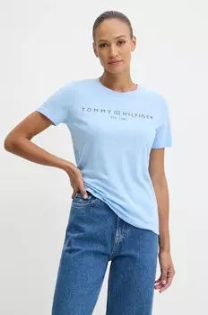 Хлопковая футболка Tommy Hilfiger, синий