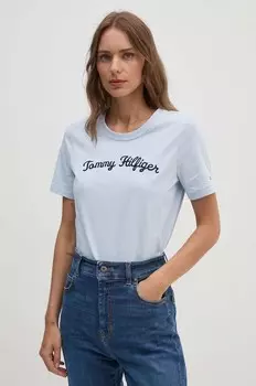 Хлопковая футболка Tommy Hilfiger, синий