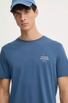 Хлопковая футболка Tommy Hilfiger, синий