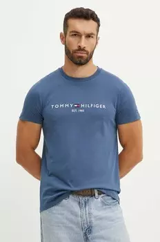 Хлопковая футболка Tommy Hilfiger, синий