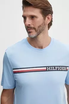 Хлопковая футболка Tommy Hilfiger, синий