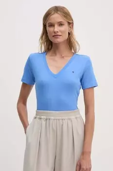 Хлопковая футболка Tommy Hilfiger, синий