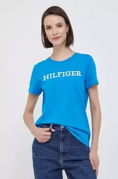 Хлопковая футболка Tommy Hilfiger, синий