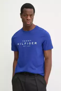 Хлопковая футболка Tommy Hilfiger, синий