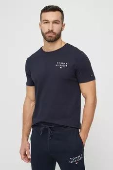 Хлопковая футболка Tommy Hilfiger, темно-синий