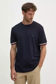 Хлопковая футболка Tommy Hilfiger, темно-синий
