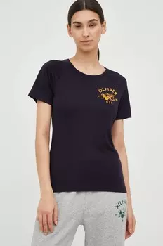 Хлопковая футболка Tommy Hilfiger, темно-синий