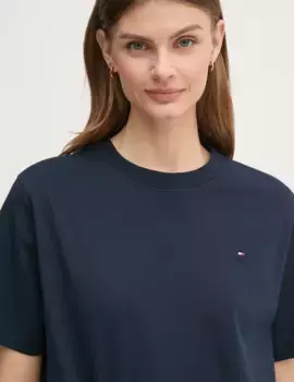 Хлопковая футболка Tommy Hilfiger, темно-синий