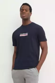 Хлопковая футболка Tommy Hilfiger, темно-синий