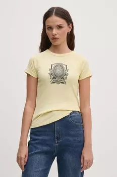 Хлопковая футболка Tommy Hilfiger, желтый