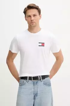 Хлопковая футболка Tommy Jeans, белый