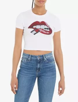 Хлопковая футболка Tommy Jeans, белый