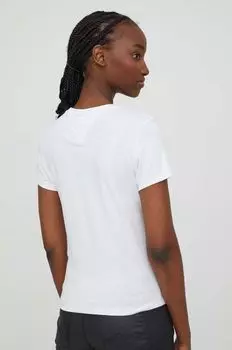 Хлопковая футболка Tommy Jeans, белый