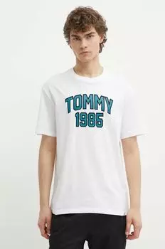 Хлопковая футболка Tommy Jeans, белый