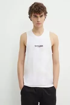 Хлопковая футболка Tommy Jeans, белый