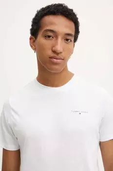 Хлопковая футболка Tommy Jeans, белый