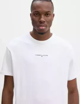 Хлопковая футболка Tommy Jeans, белый