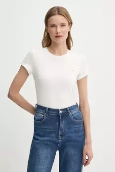 Хлопковая футболка Tommy Jeans, белый