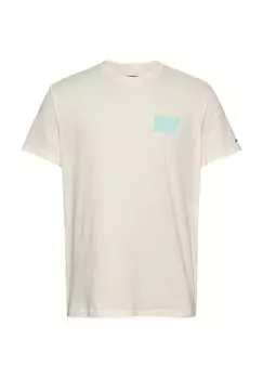 Хлопковая футболка Tommy Jeans, белый