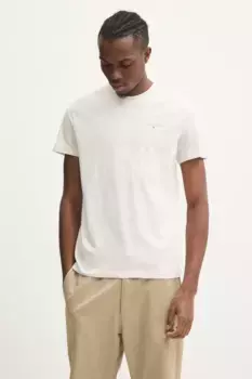 Хлопковая футболка Tommy Jeans, бежевый