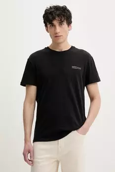 Хлопковая футболка Tommy Jeans, черный