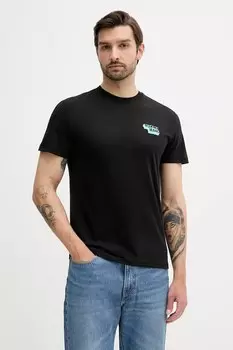 Хлопковая футболка Tommy Jeans, черный