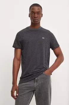 Хлопковая футболка Tommy Jeans, черный
