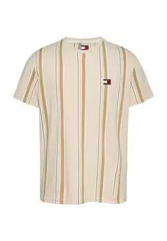 Хлопковая футболка Tommy Jeans, цвет acg newsprint mul