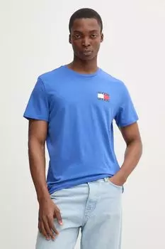 Хлопковая футболка Tommy Jeans, фиолетовый