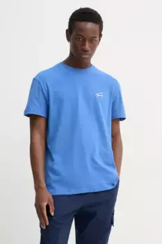 Хлопковая футболка Tommy Jeans, фиолетовый