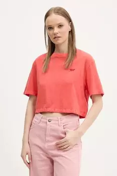 Хлопковая футболка Tommy Jeans, оранжевый