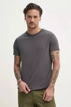 Хлопковая футболка Tommy Jeans, серый