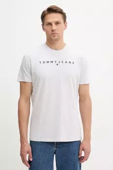 Хлопковая футболка Tommy Jeans, серый