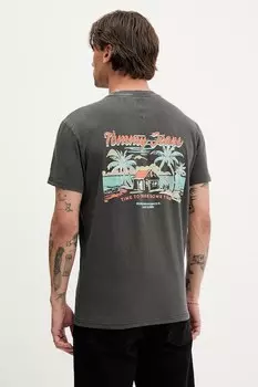 Хлопковая футболка Tommy Jeans, серый